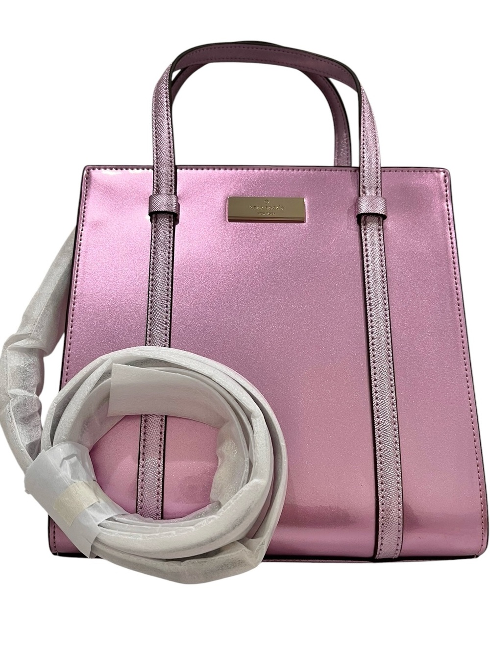 Kate Spade Kenzie Small Tote Quartz Pink / Metallic Lilac NEW